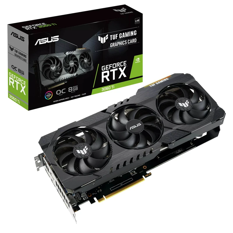 کارت گرافیک ایسوس مدل ASUS TUF RTX 3060 Ti O8G V2 Gaming
