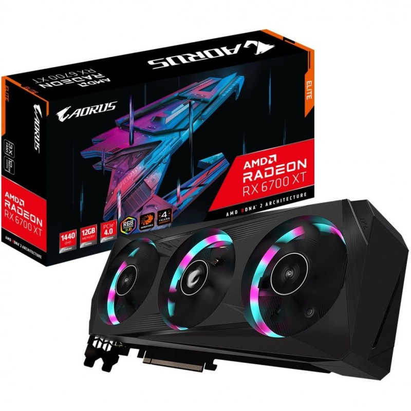 کارت گرافیک آئوروس مدل Gigabyte Aorus RX 6700 XT Elite 12gb