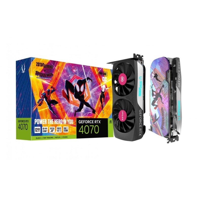 کارت گرافیک Zotac RTX 4070 Twin Edge OC 12GB Spider Man Bundle