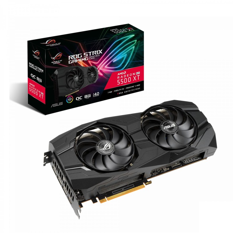 کارت گرافیک ایسوس مدل ASUS ROG STRIX RX5500XT O8G GAMING