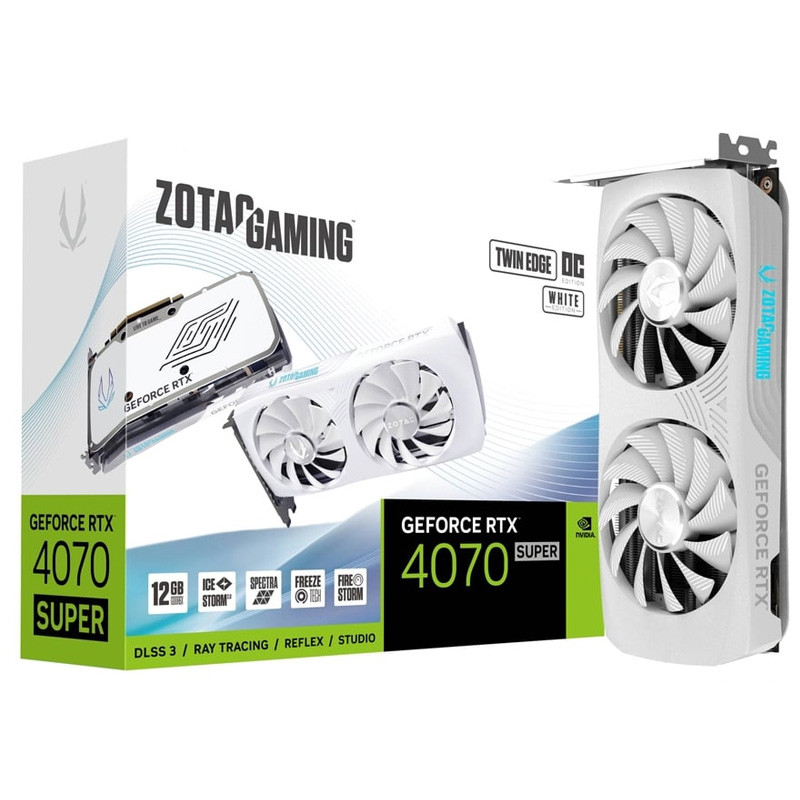 کارت گرافیک زوتک مدلGeForce RTX 4070 Twin Edge OC White Edition 12GB