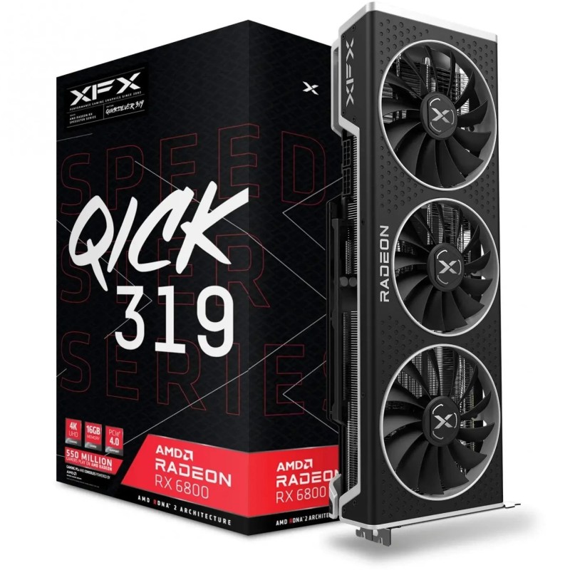 کارت گرافیک استوک ایکس اف ایکس مدل XFX RX6800 Qick 319 16Gb