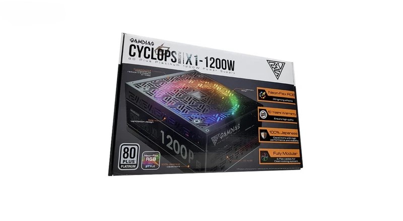 پاور  CYCLOPS X1-1200P  Gamdias با توان 1200 وات