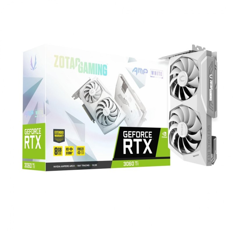 کارت گرافیک ZOTAC GAMING GeForce RTX 3060 Ti  8GB AMP White Edition