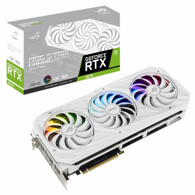 کارت گرافیک RTX 3070 Asus Rog Strix white Edition OC 8GB