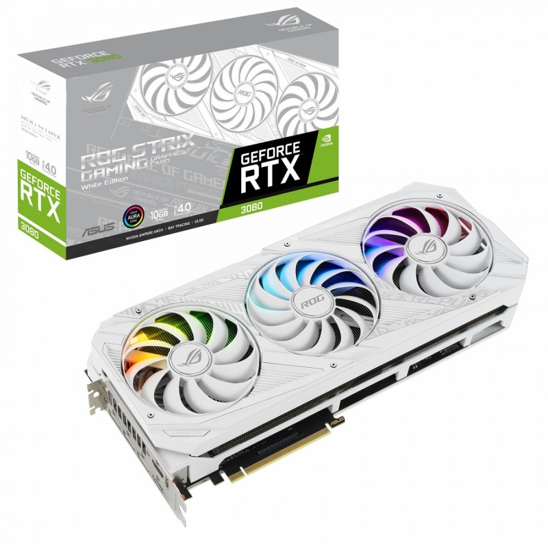 کارت گرافیک RTX 3080 ASUS ROG STRIX 10GB White 10GB