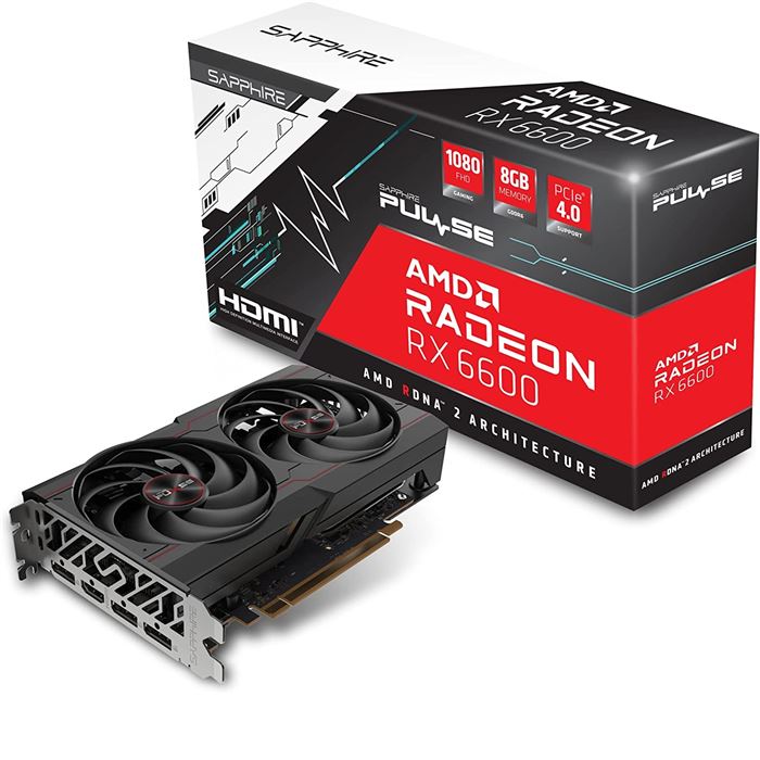 کارت گرافیک SAPPHIRE PULSE AMD RADEON RX 6600 8GB ظرفیت 8 گیگابایت