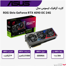 کارت گرافیک ایسوس مدل ROG Strix GeForce RTX 4090 OC Edition 24GB