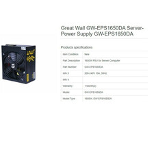 منبع تغذیه کامپیوتر گریت وال مدل GW-EPS1650DA(استوک)