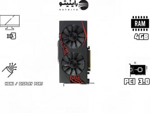 کارت گرافیک استوک ASUS Expedition Radeon RX 570, EX-RX570-4G, 4GB GDDR5