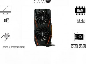 کارت گرافیک استوک RX 570 Gigabyte Gaming 8GB Radeon