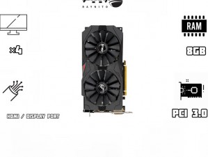 کارت گرافیک استوک Radeon RX 570 Asus Rog Strix 8GB