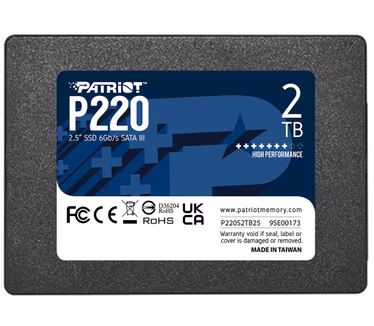 حافظه SSD  اس اس دی  SSD Patriot 2TB P220 با ظرفیت 2 ترابایت (استوک)
