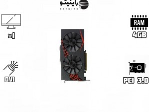 کارت گرافیک استوک ایسوس مدل   DVI Asus-RX470-4G