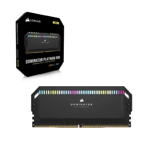 رم دسکتاپ استوک دو کاناله DOMINATOR PLATINUM RGB 64GB 2x32GB DDR5 DRAM 6800MT/s CL40 Intel XMP