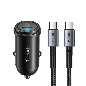 شارژر فندکی 30 وات مک دودو مدل CC-7493 W-Cable به همراه کابل USB-C
