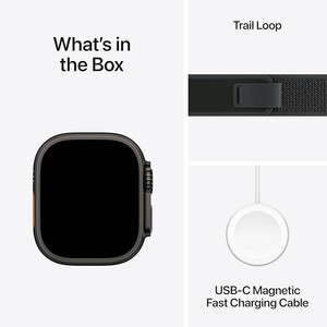 ساعت هوشمند اپل مدل Ultra 2 Black Titanium Case Trail Loop 49mm