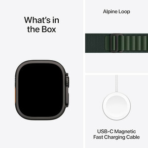 ساعت هوشمند اپل مدل Ultra 2 Black Titanium Case Alpine Loop 49mm