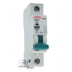 کلید مینیاتوری AEG آاگ تک فاز 6 آمپر تیپ C با قدرت قطع 4.5kA