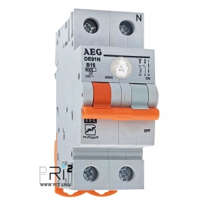 کلید مینیاتوری AEG آاگ تک فاز و نول 16 آمپر تیپ B با قدرت قطع 6KA