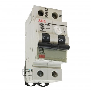 کلید مینیاتوری AEG آاگ تک فاز و نول 40 آمپر تیپ C با قدرت قطع 10KA