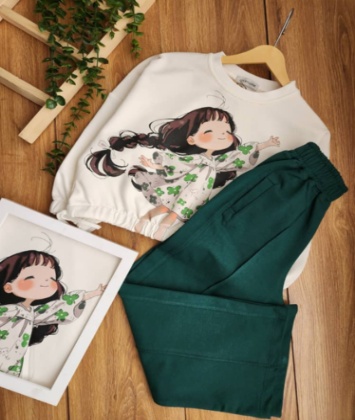 ست کراپ شلوار دختر بهار