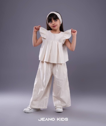 ست دخترانه لینن پیلی دار