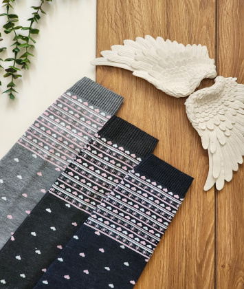 شلوار لگ بافت طرح قلب