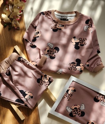 ست بلوز شلوار میکی نسکافه ای