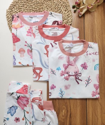 ست راحتی دخترانه تیشرت شلوار