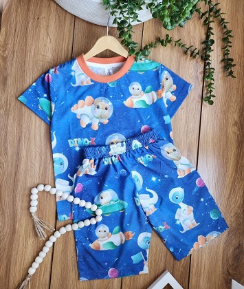 تیشرت شلوارک دایناسور فضانورد