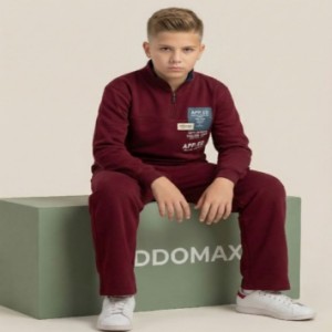 بلوز شلوار یقه نیم زیپ حروف لاتین