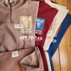 بلوز شلوار یقه نیم زیپ حروف لاتین