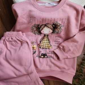 بلوز شلوار دخترک و گل