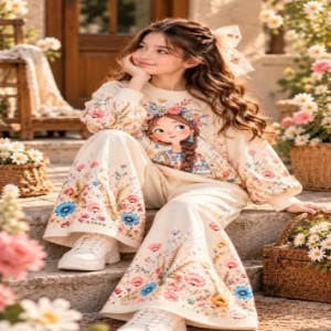 بلوز شلوار دخترانه دختر مزرعه