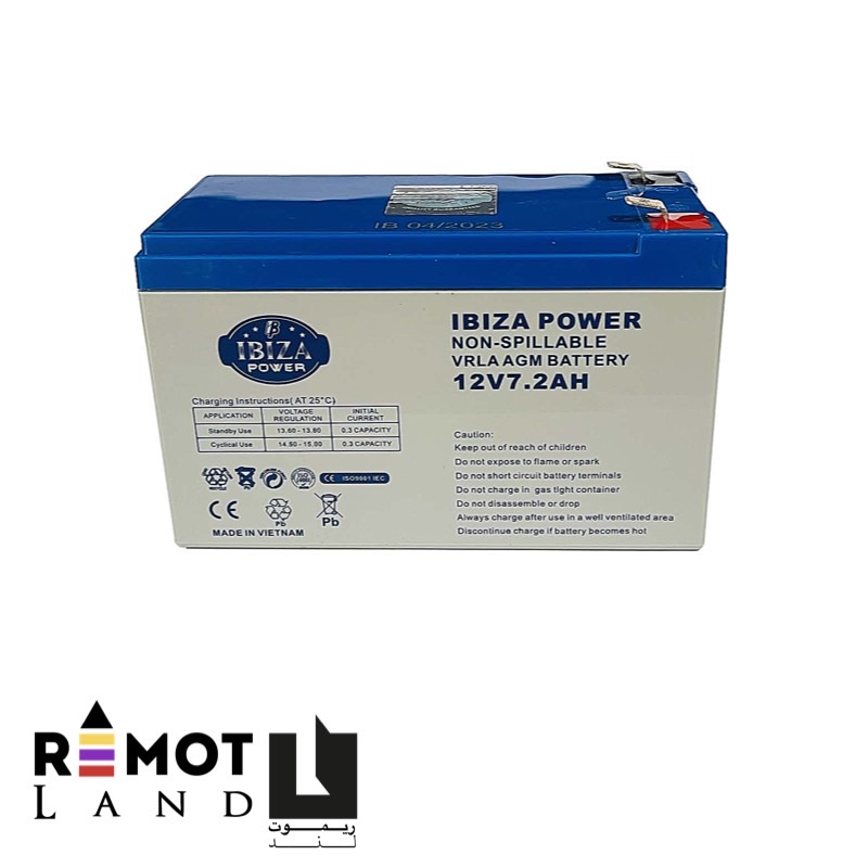 باتری ups ایبیزا 12 ولت 7 آمپر