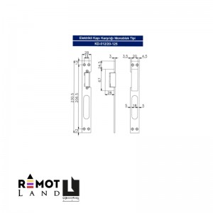 قفل مقابل برقی کالی مدل ۱۲۵ KALE KILIT