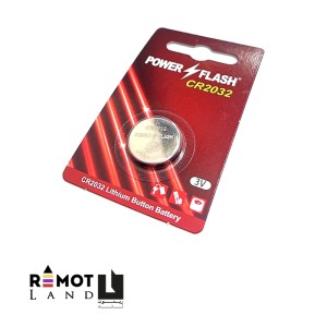 باتري سکه ای CR2032 پاور فلش اصلی POWER FLASH (تک کارت)
