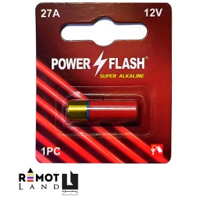 باتری آلکالاین 12 ولت 27A پاور فلش اصلی (تک کارت) POWER FLASH