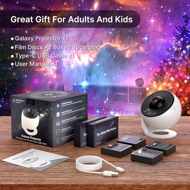 Galaxy Projector | پروژکتور کهکشانی، تجربه واقعی نورهای ستارهای مدل  bl-dqy02