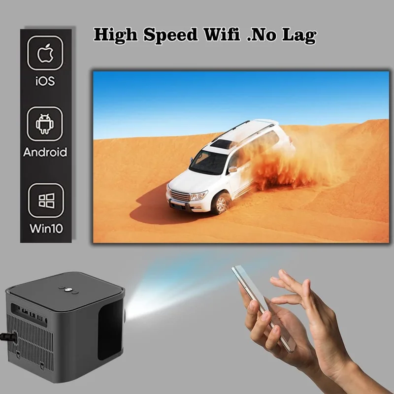 پروژکتور VFOLK مدل V6 - پروژکتور چندرسانهای با کیفیت تصویر عالی برای خانه و محل کار