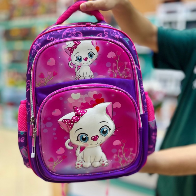 کیف کوله پشتی کودک پرزیدنت (President) مدل گربه با طرح برجسته