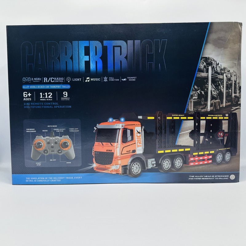 کامیون اسباب‌بازی کنترل از راه دور Carrier Truck (خودروبر دوطبقه) با نورپردازی و موسیقی