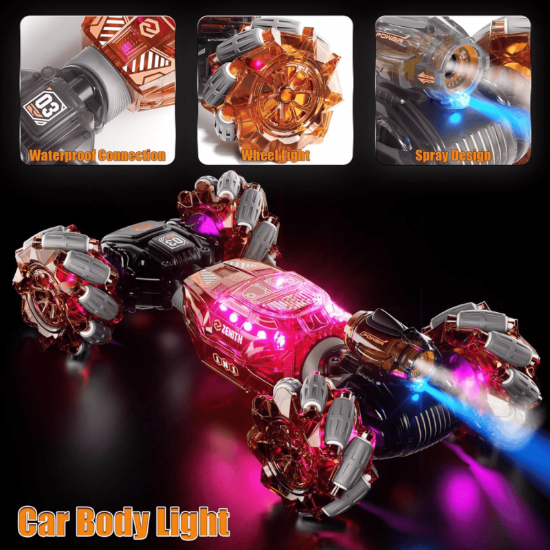 ماشین کنترلی شارژی چندکاره با کنترل مچی هوشمند و افکت اسپری