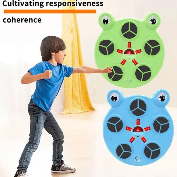 بوکس هوشمند موزیکال مدل قورباغه‌ای با چراغ LED و صدا - تقویت مهارت‌های حرکتی کودکان