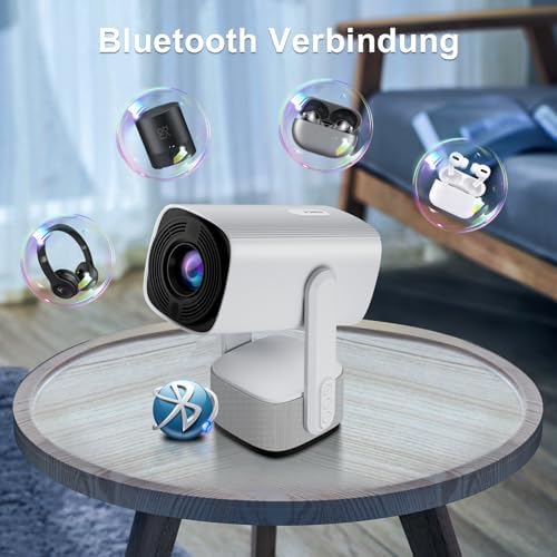 ویدئو پروژکتور شارژی و  قابل حمل هوشمند با سیستم اندروید و اتصال بلوتوث مدل K2