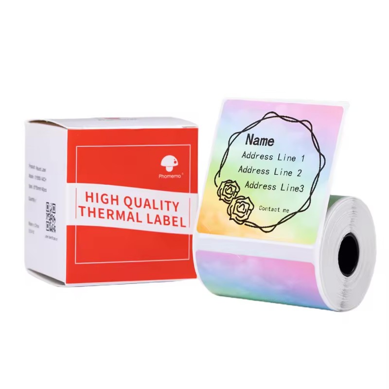 کاغذ و لیبل پرینتر Phomemo طرح ابربادی سایز (50*50)