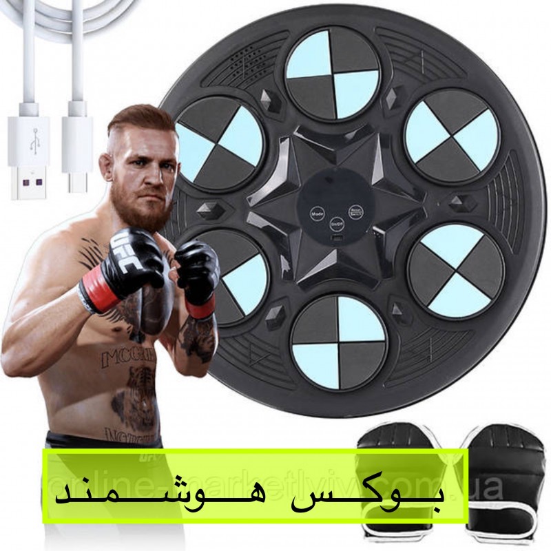 بوکس دیواری هوشمند با بلوتوث و چراغ LED+ دستکش مخصوص