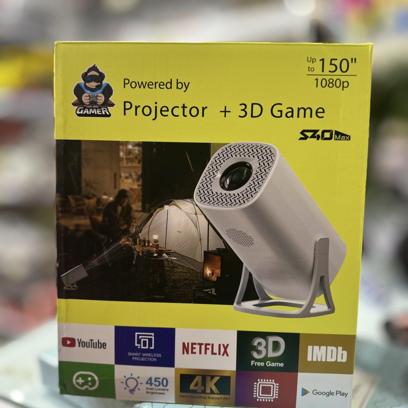 ویدئو پروژکتور گیمینگ مدل S40 Max همراه با دو دسته بازی