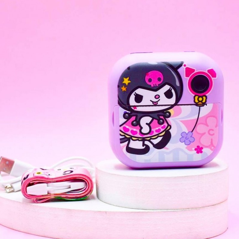 دوربین چاپ فوری کرومی بنفش با دوربین سلفی و اصلی